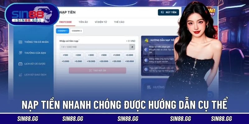 Nạp tiền nhanh chóng được hướng dẫn cụ thể