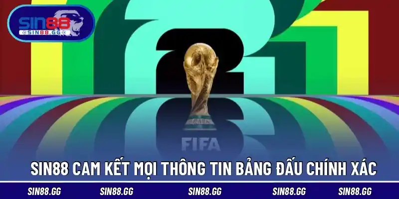 SIN88 cam kết mọi thông tin bảng đấu chính xác 